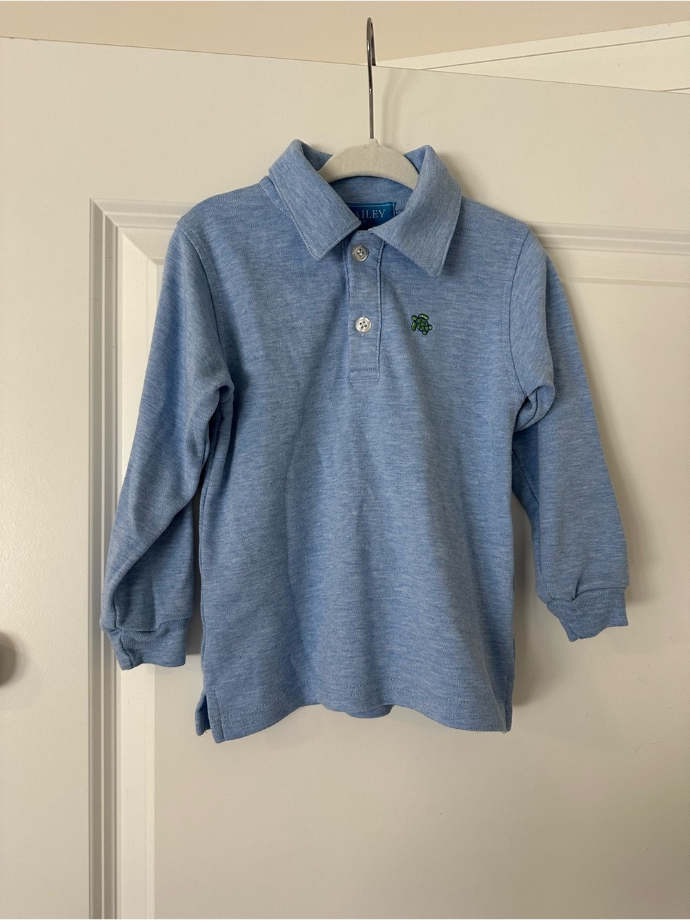 J. Bailey Heather Blue LS Polo 2T